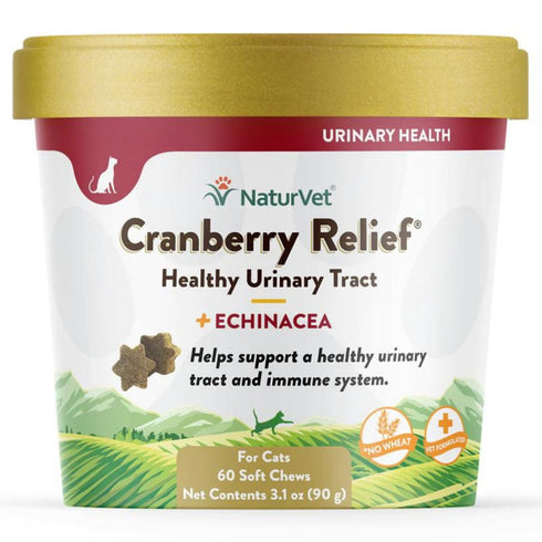 NaturVet Cranberry Relief Cat Urinary Soft Chews 60ct - Poudre Pet and Feed Supply